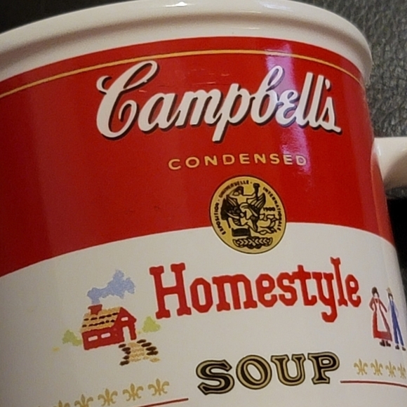 CAMPBELL'S SOUP COMPANY  condensed homestyle mug 1989 WESTWOOD Vintage Red White - Picture 2 of 8